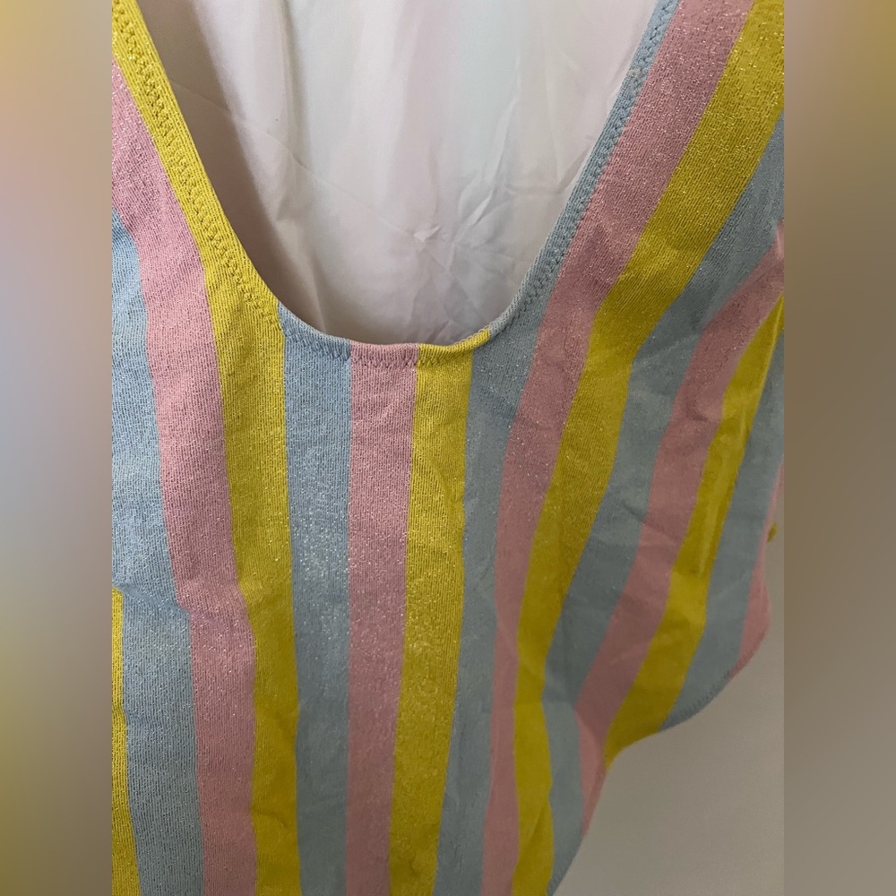 Solid & Striped Glittery Low Back One Piece - image 4